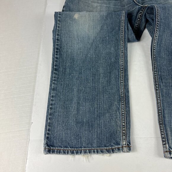 Y2K Levi's Jeans Men's 34x30* 559 Relaxed Straight Blue Thrashed Denim Tag 34x32 - Picture 5 of 16